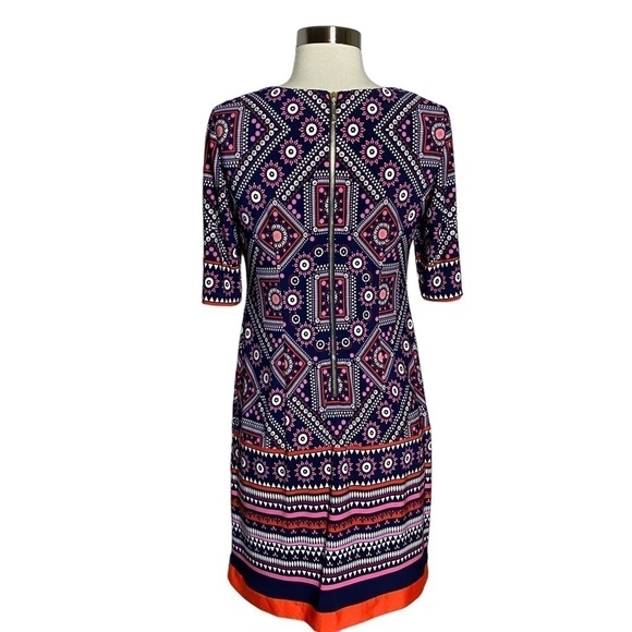 Eliza J Border Print Jersey Shift Dress - Picture 4 of 9